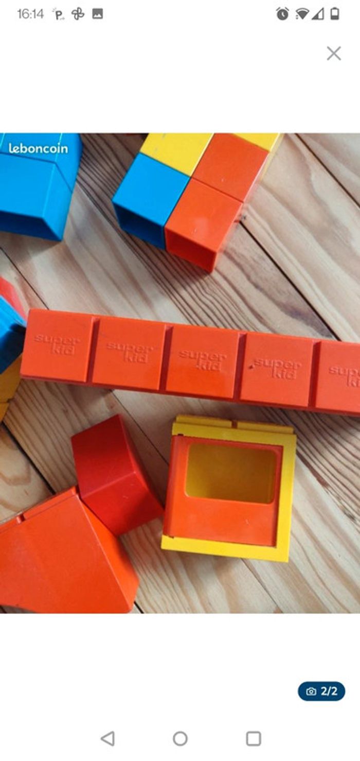 Lot de grosses bricks de construction année 80 super kid - photo numéro 2