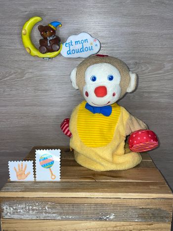 JTS11 doudou singe 🐒 haba