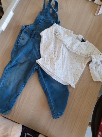 Ensemble salopette + haut
