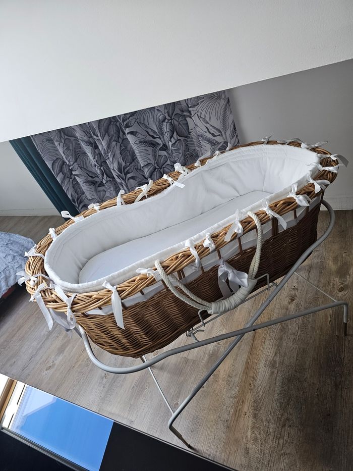 Couffin  bébé  osier - photo numéro 3