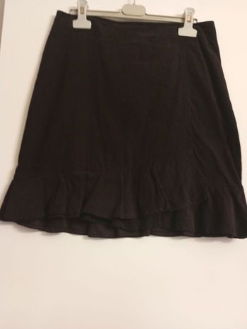 Jupe marron foncé en velours