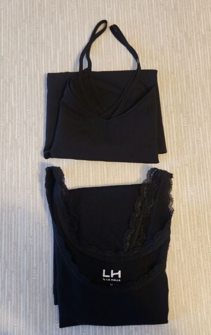 Lot de 2 débardeurs noirs