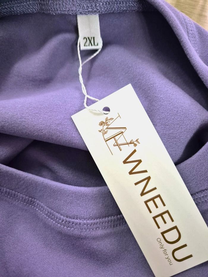 Sweat fin mi saison XXL violet pour femme - photo numéro 4