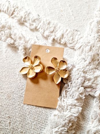 Boucle d'oreilles acier inoxydable neuve