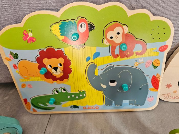 Lot de jouets d'éveils bébé en bois Janod moulin roty djeco... - photo numéro 6