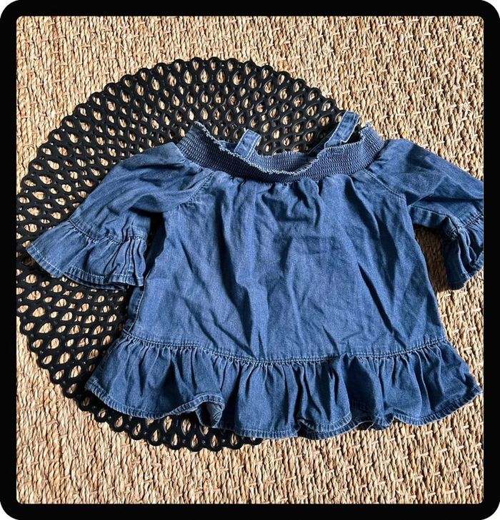 Blouse épaule jean