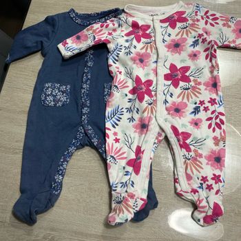 Lot de 2 pyjamas - 1 mois