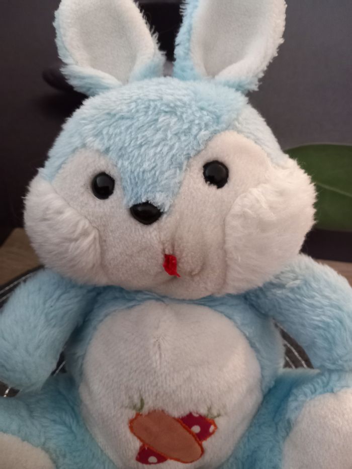 2 Peluches lapins nounours vintages 30cm - photo numéro 4