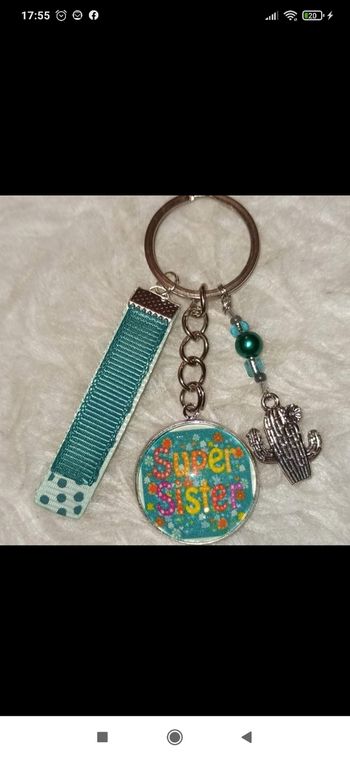 Porte clé soeur " Super sister'