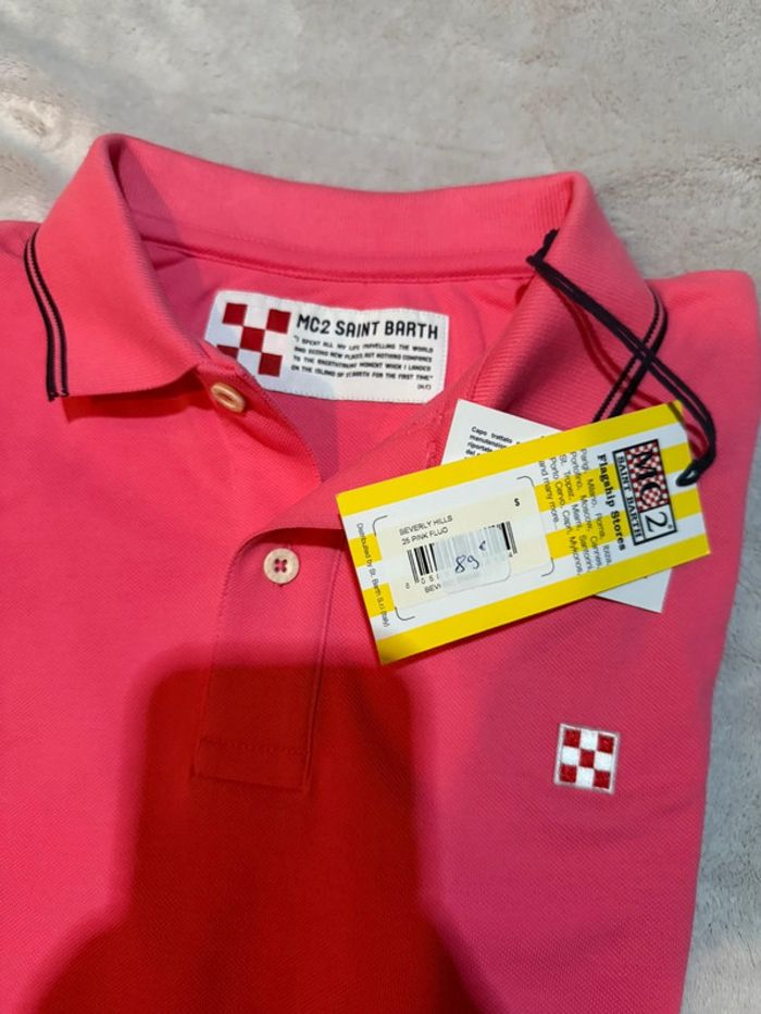 MC2 Saint Barth - Polo "Beverly Hills » Rose, taille S - photo numéro 2