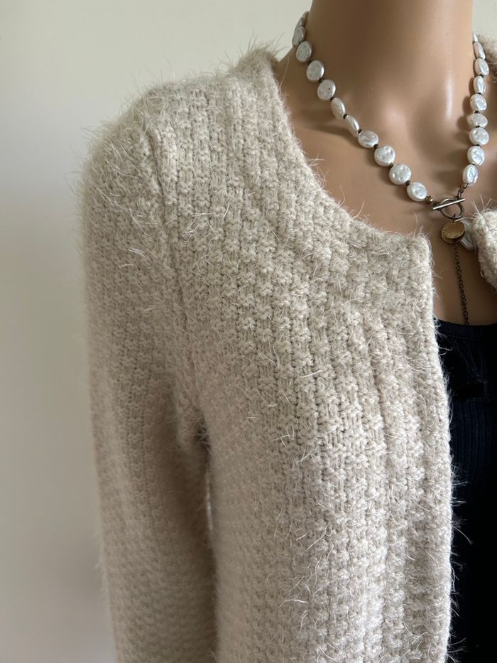 Cardigan beige tout doux neuf Morgan taille M (valeur 55€) - photo numéro 4