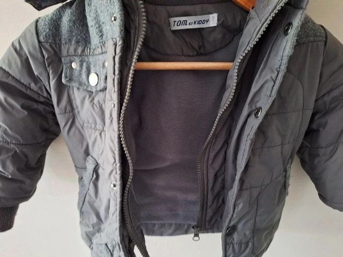 Veste zippée capuche grise Tom et Kiddy 24 mois - photo numéro 6
