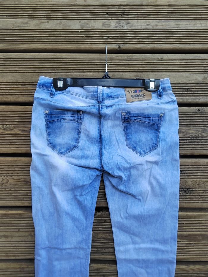 Jean clair taille basse femme – Taille 40 – Bon état –  G-smack - photo numéro 7