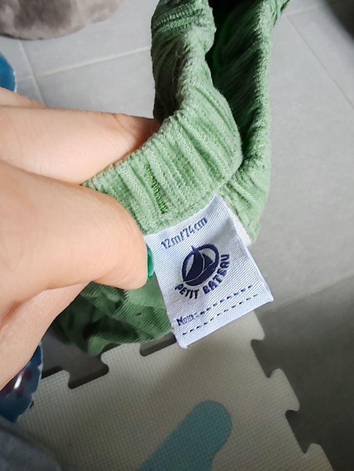 Pantalon jeans 12m vert - photo numéro 2