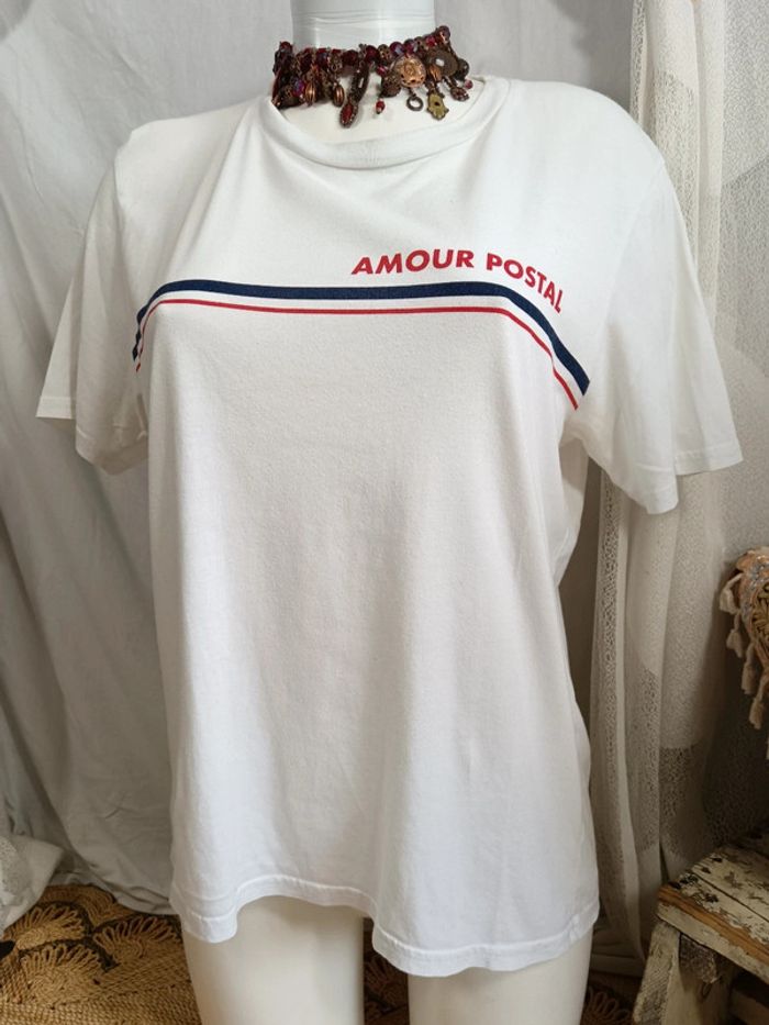 Sézane | Tee-shirt Amour postal | t. M - photo numéro 4