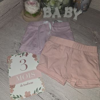 Lot de 2 shorts bébé fille 3 mois