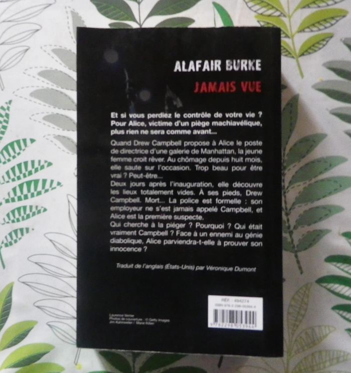 Jamais vue de Alafair Burke Ed. France Loisirs - photo numéro 2