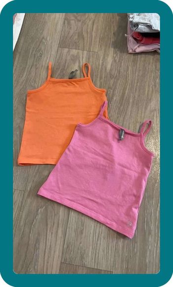Lot de 2 débardeurs bretelles 12 mois