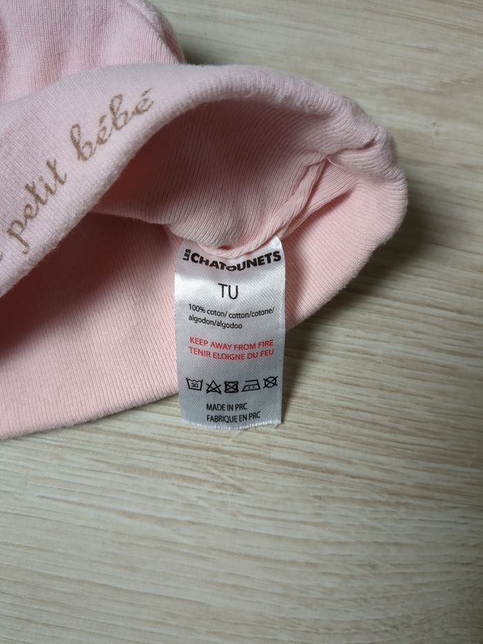 Bonnet chaussons naissance rose - photo numéro 6
