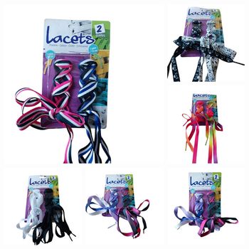 Lot de 12 paires de lacets soit 6 paquets