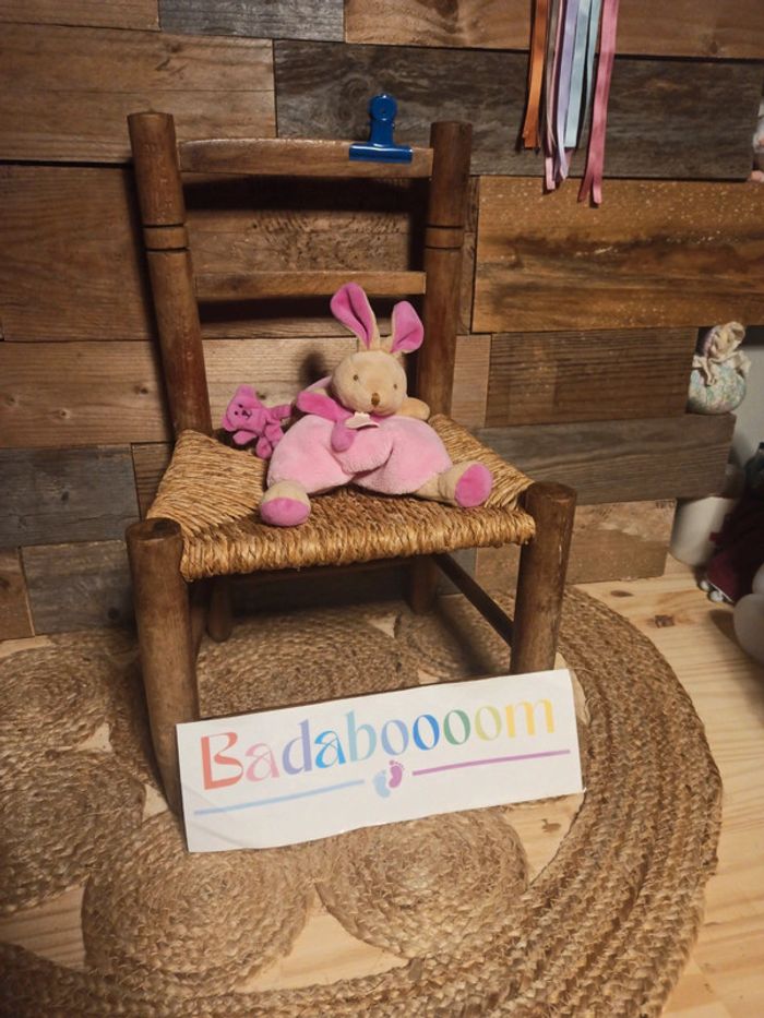 Doudou lapin rose graffitis doudou et compagnie tbe