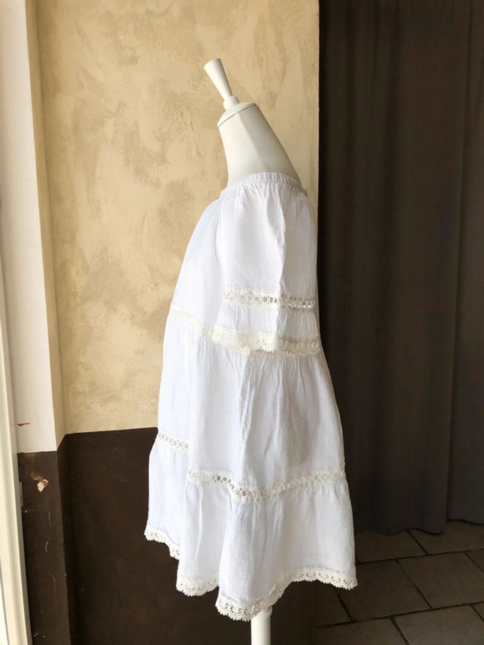 Robe en lin blanc - photo numéro 3