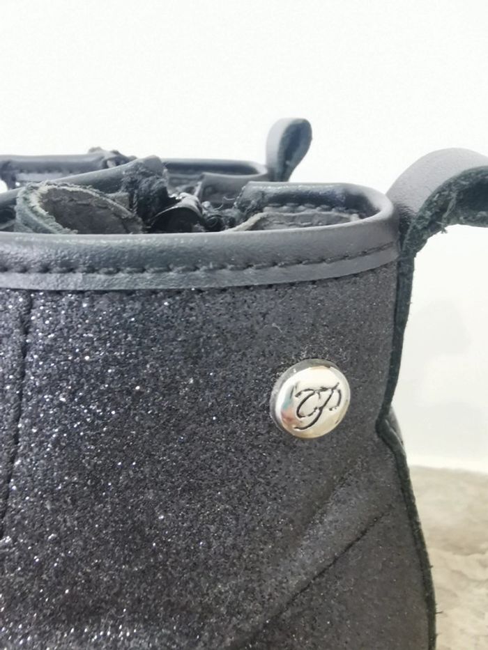 🌸Bottine noir pailleté taille24 - photo numéro 5