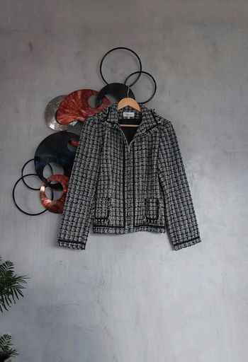 Veste tweed noire et blanche Affinités par Armand Thiery