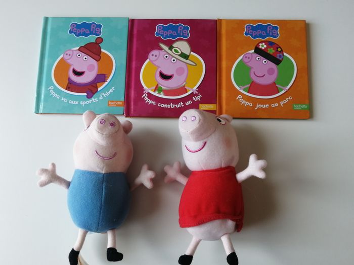 lot peppa pig livres + peluches - photo numéro 2