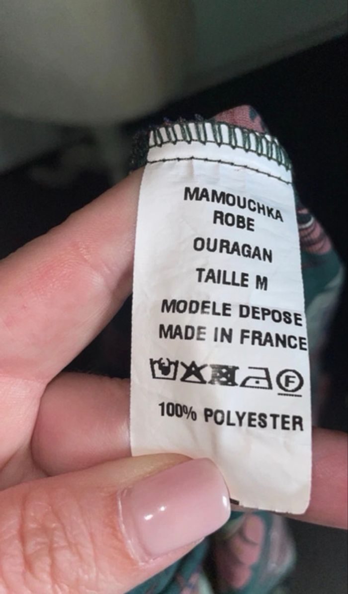 Mamouchka - Robe Longue "Ouragan" - Taille M - Vert & Rose Tropical - photo numéro 6