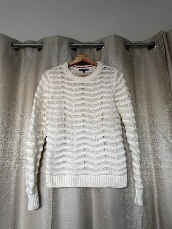 Pull ajouré Tommy Hilfiger femme – blanc cassé – Taille XS