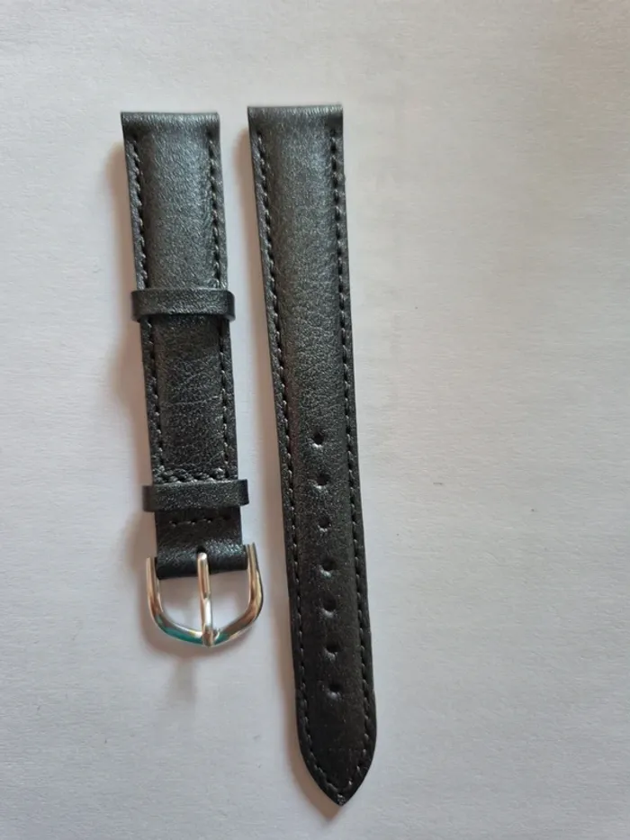 Bracelet montre gris bleu métallisé 14 mm
