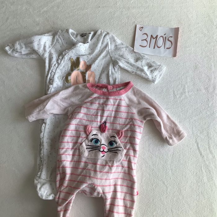 10 pyjamas velours 3 mois fille - photo numéro 3