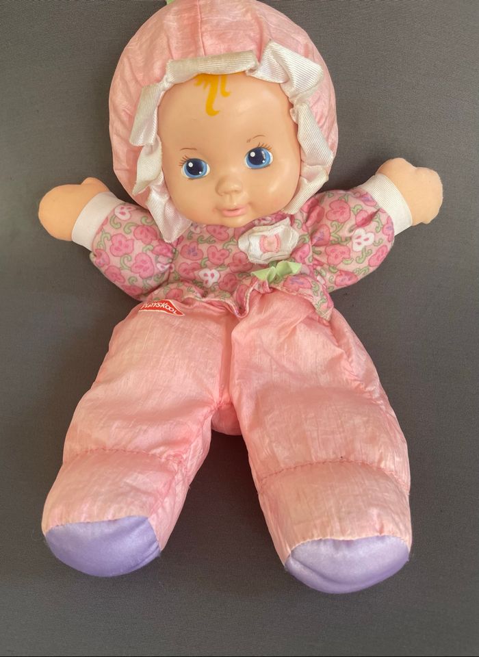 Poupée doudou Playskool rose pâle avec bruit - photo numéro 8