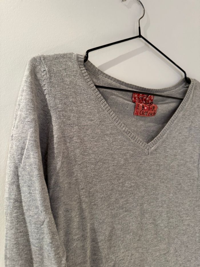 Pull gris clair - Cache Cache - photo numéro 2