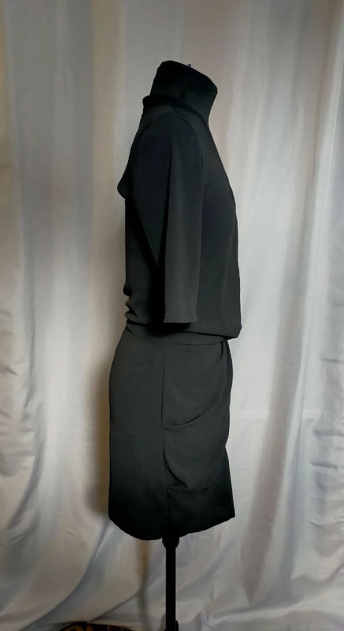 Robe noire drapée IKKS – T. 34 - photo numéro 5