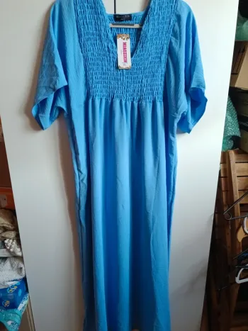 Robe longue été bleu ciel