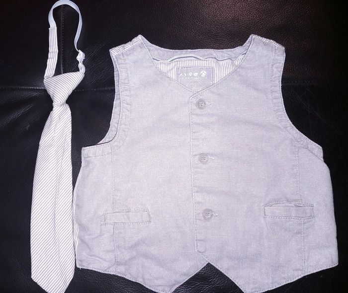 Ensemble surchemise et cravate 18 mois - photo numéro 2