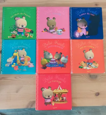 Lot de 7 livres bébé koala grand format rigie