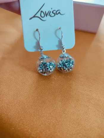 Boucles d'oreilles rondes argentées
