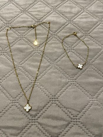 Parure trèfle blanc