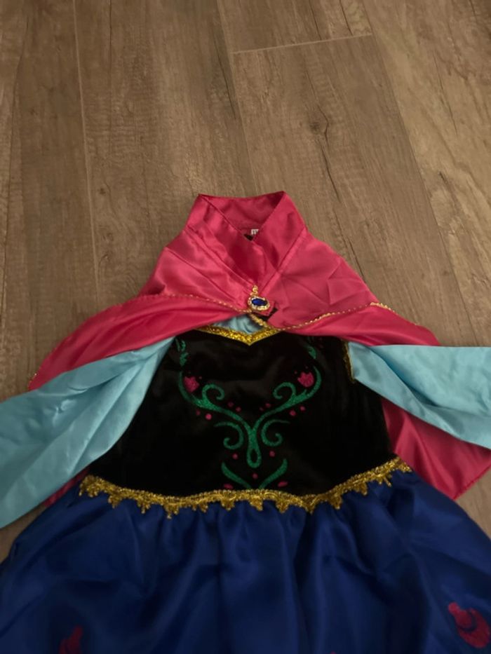 Robe déguisement Anna Reine des neiges bleue 110 cm - photo numéro 2