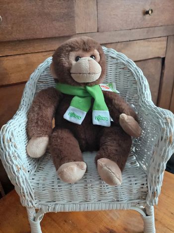 Peluche singe publicitaire Wago par Hermann teddy collection