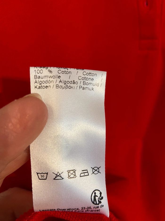 Polo Lacoste rouge taille 42 - photo numéro 6