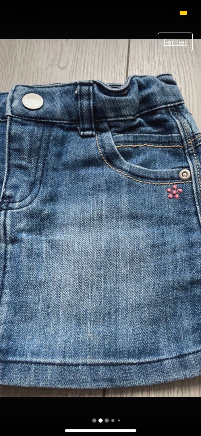 Magnifique jupe en jeans 4 ans - photo numéro 2