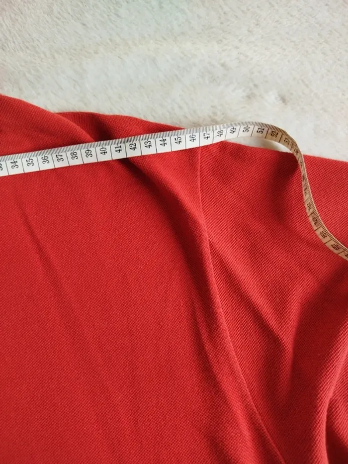 Polo Lacoste rouge/rouille taille 6 - photo numéro 12