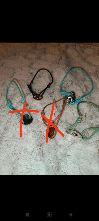 Lot bracelets porte bonheur neuf argenté