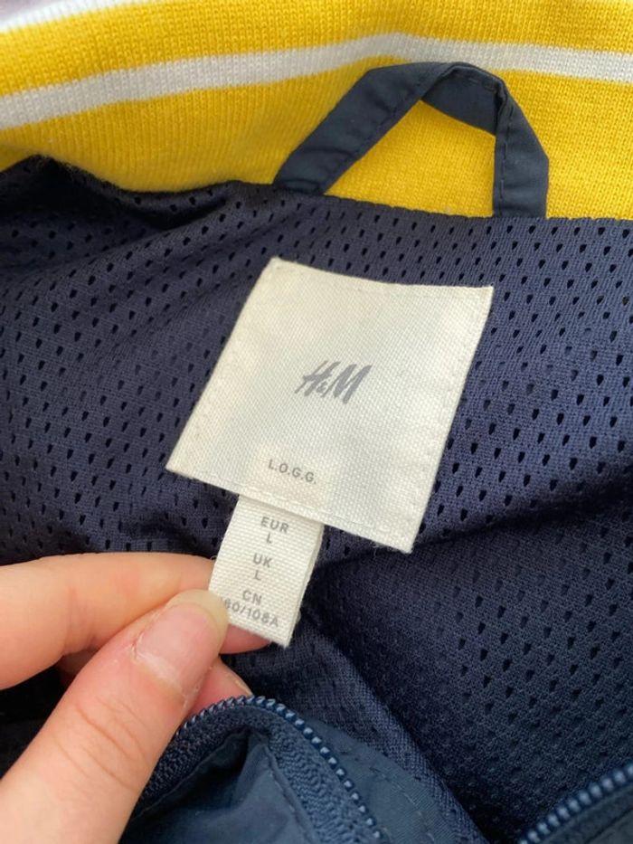 Coupe-vent bleu marine et rouge H&M Taille L - photo numéro 3