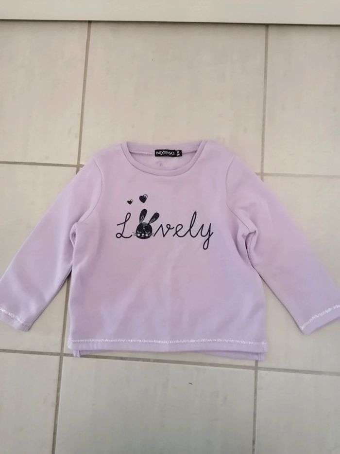 Sweat molletonné taille 24 mois
