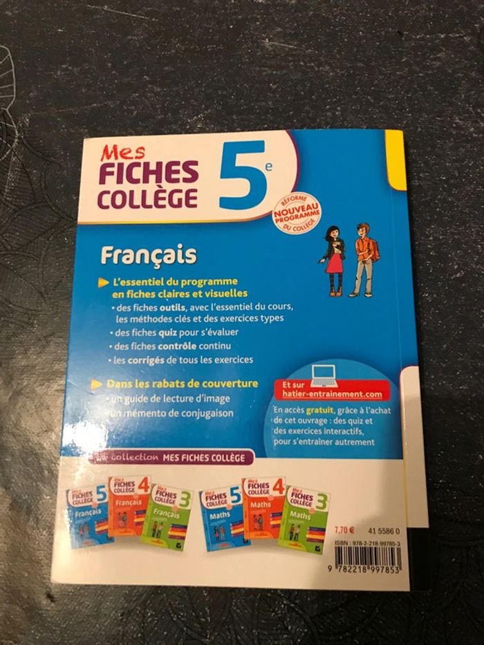 Mes fiches collèges 5e Français - photo numéro 2